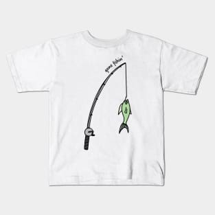 Gone Fishin Fishing Pole Kids T-Shirt